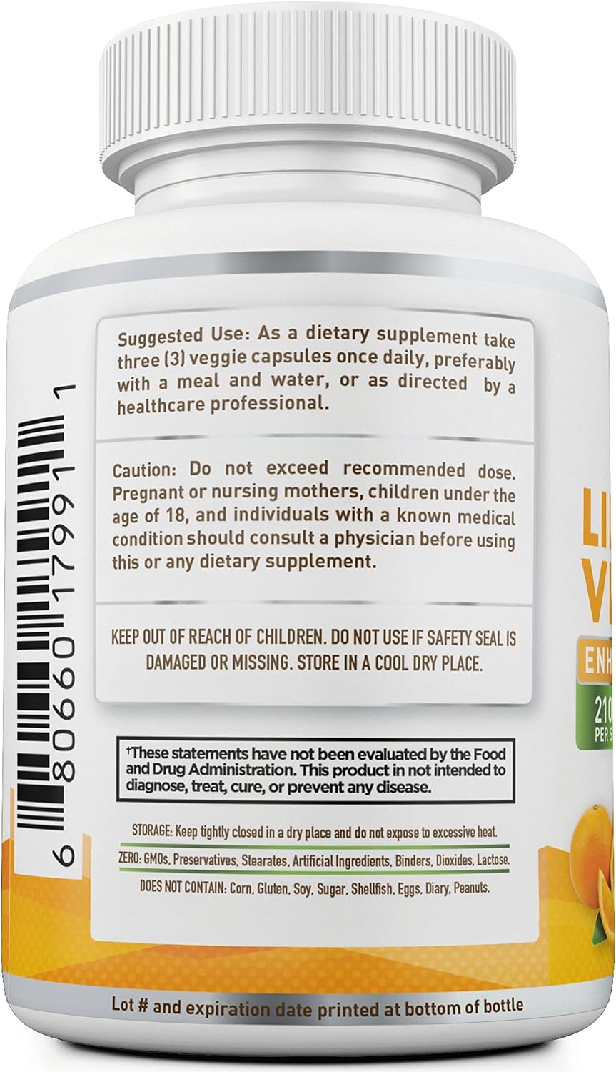 Nurture Alley Liposomal Vitamin C 2100mg - 180 Capsules | High Absorption Formula - görsel 3