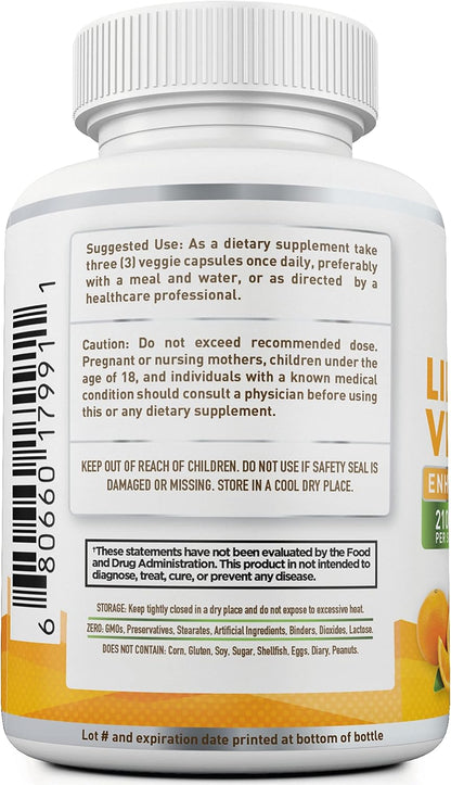 Nurture Alley Liposomal Vitamin C 2100mg - 180 Capsules | High Absorption Formula