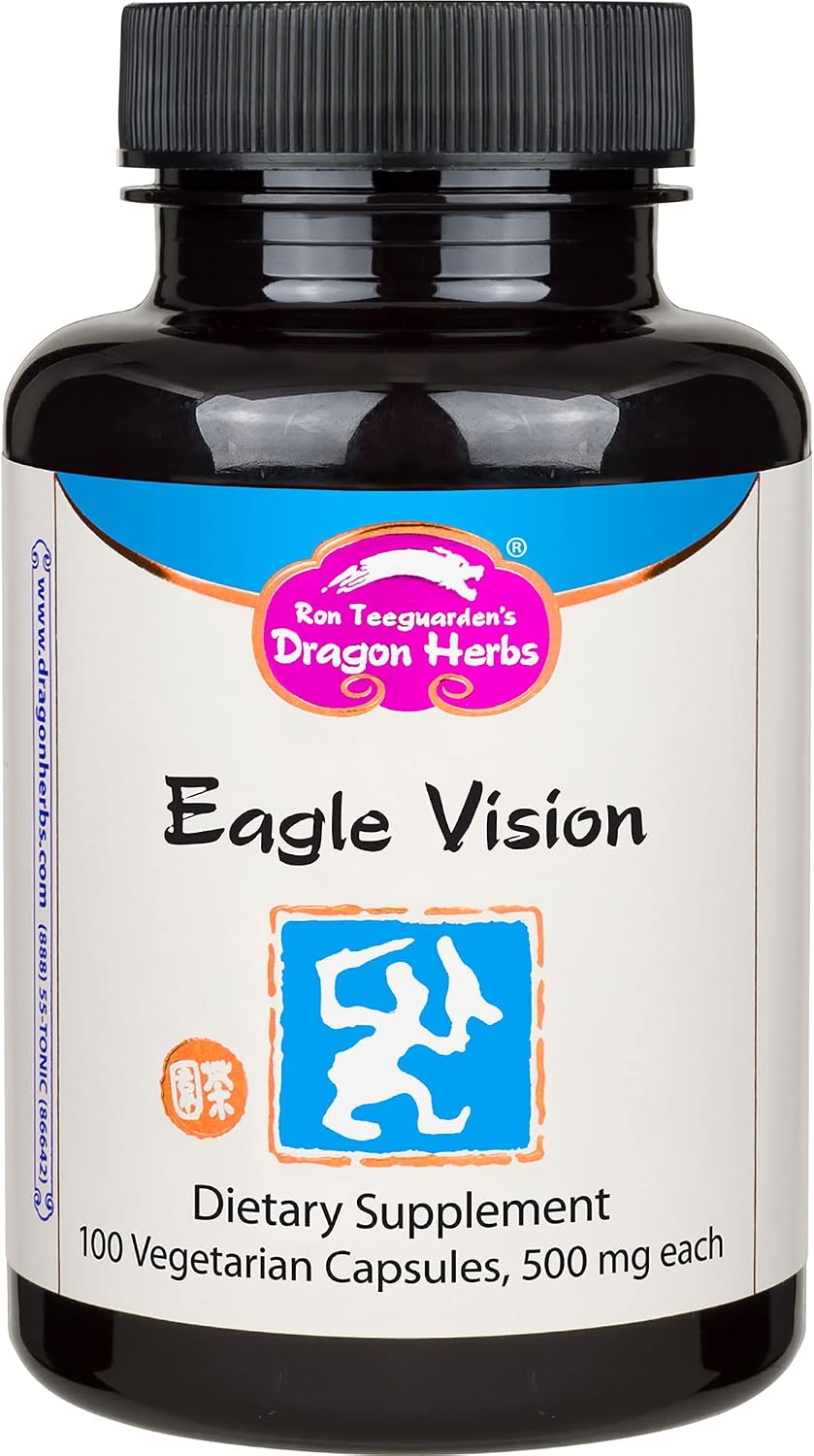 Dragon Herbs Eagle Vision Capsules - Traditional Herbal Eye Tonic, 100 Capsules - görsel 1