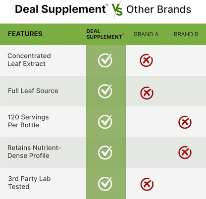 Moringa Capsules 240 Capsules – Maximum Strength Pure Moringa Leaf Extract – Complete Green Superfood Supplement