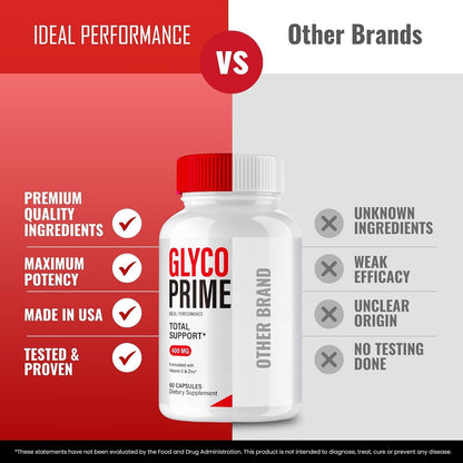 Glyco Prime Advanced Blood Formula – Maximum Strength Supplement (60 Capsules)