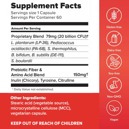 BiotiQuest Heart Centred Probiotic – 20 Billion CFU for Cardiovascular & Gut Health