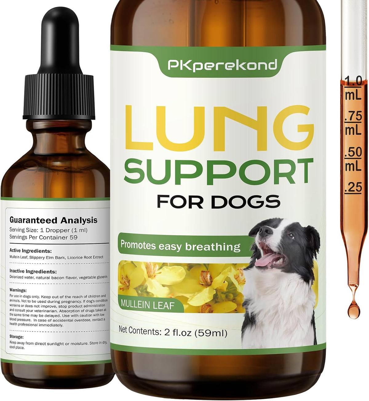 Lung Support for Dogs – Cough & Respiratory Health Support for Breathing – Immune Support, Natural Supplement for Dog Coughing, Wheezing – Promotes Lung Function - görsel 1