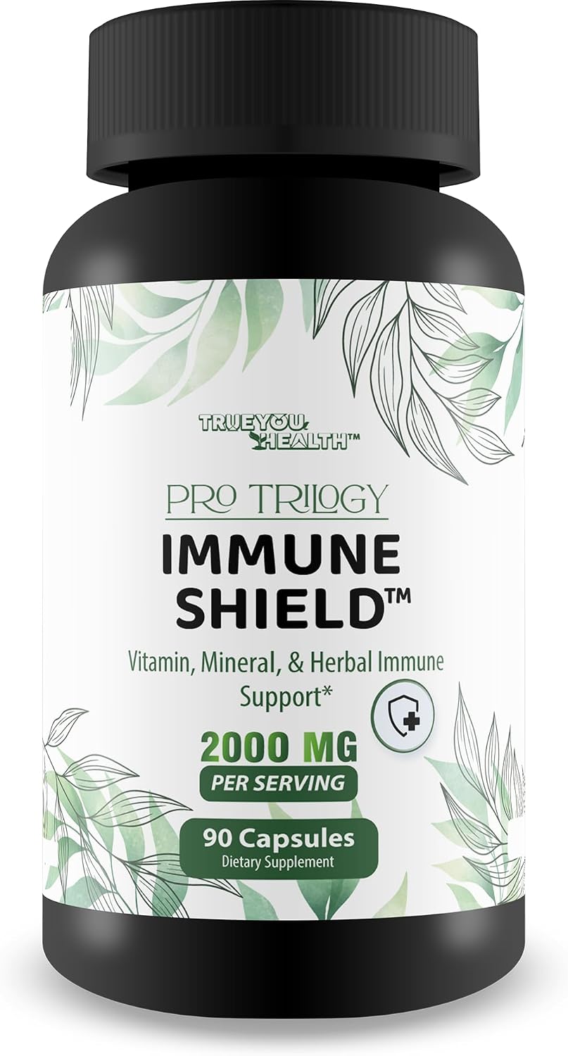 Pro Trilogy Immune Shield - Immune Support Capsules with Vitamin C, D, Zinc & Herbal Extracts - görsel 1