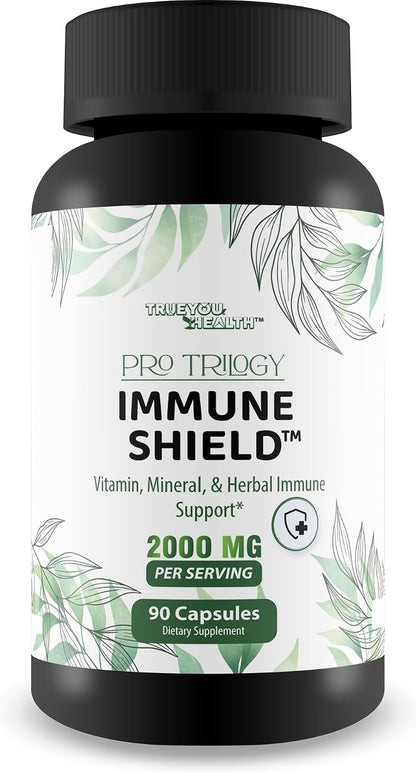 Pro Trilogy Immune Shield - Immune Support Capsules with Vitamin C, D, Zinc & Herbal Extracts
