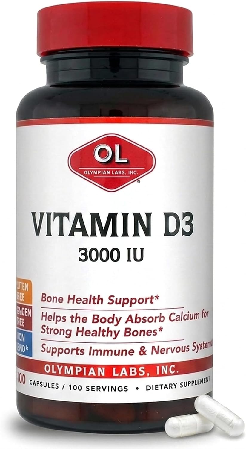 Olympian Labs Vitamin D3 3000 IU 100 Capsules - görsel 1