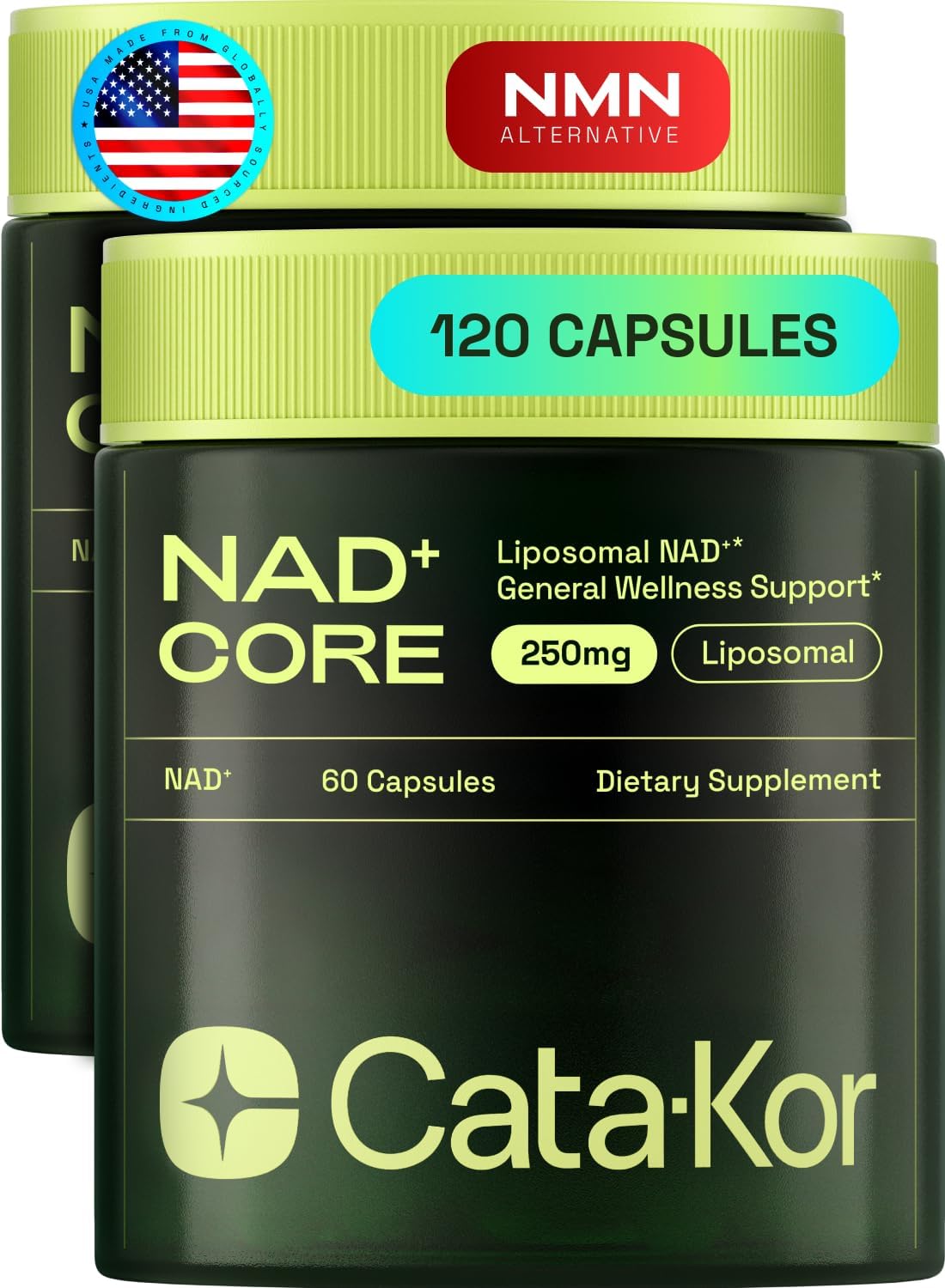 Cata-Kor Liposomal NAD+ Food Supplement – NAD CORE 60-Day Supply (120 Capsules) - görsel 1