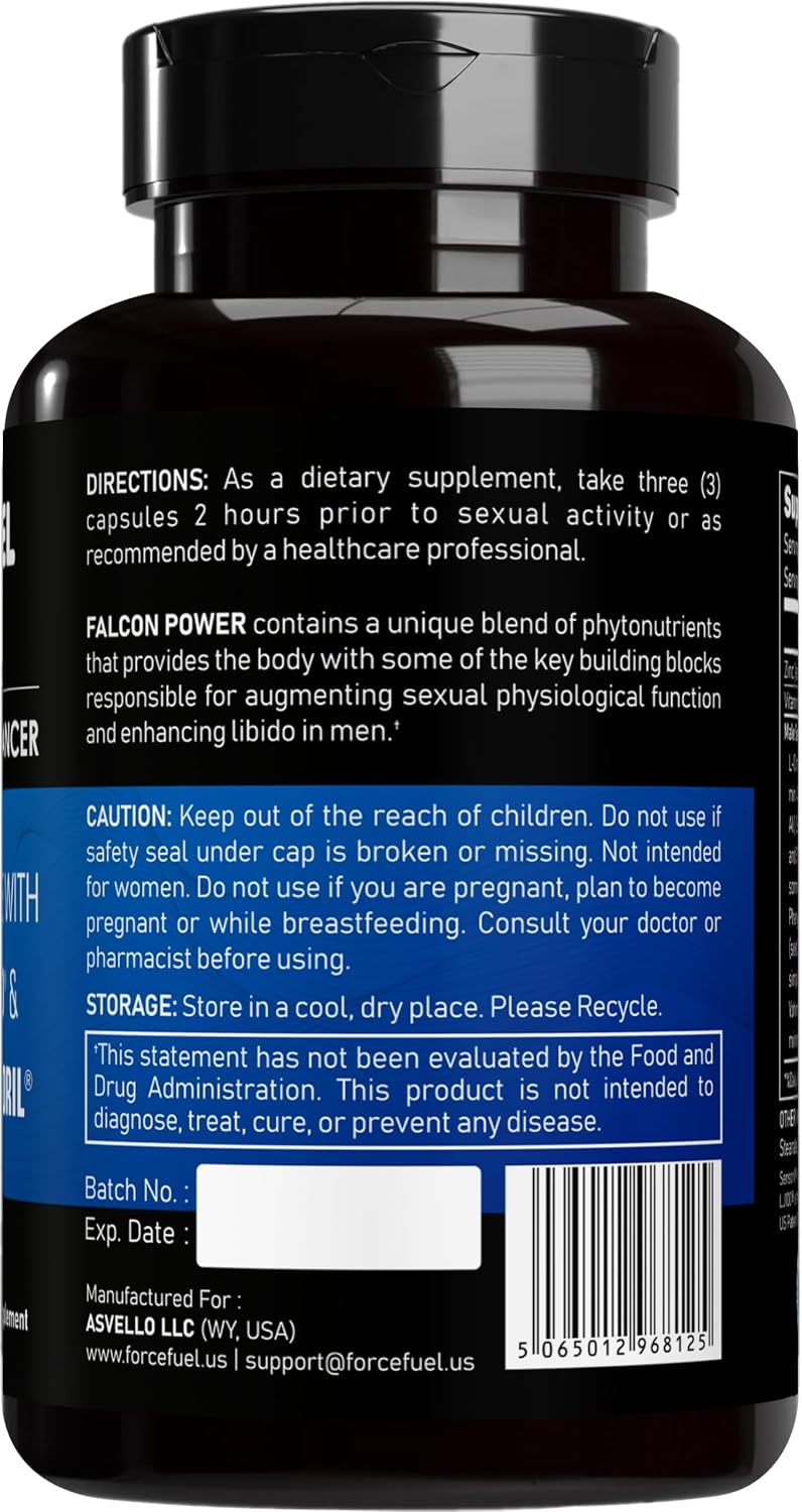 Falcon Power – Herbal Supplement for Men – LJ100 Tongkat Ali & Sensoril Ashwagandha – 30 Doses - görsel 9