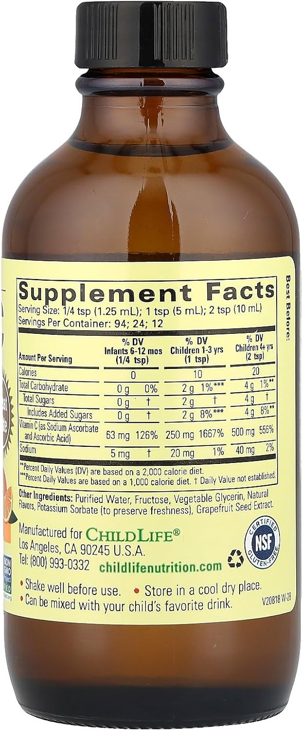Childlife Liquid Vitamin C Orange - 118 ml - görsel 2