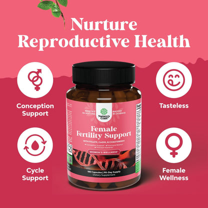 Natures Craft Female Fertility Supplement with Prenatal Multivitamins - 180 Capsules