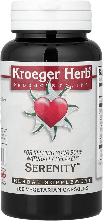 Kroeger Herb Serenity Vegetarian Capsules, 100 Capsules