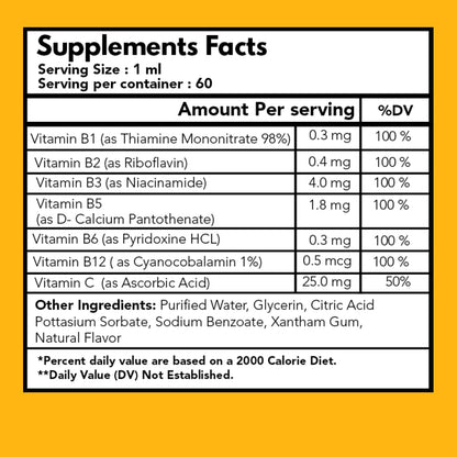 Arymar Multivitamin Liquid Supplement, B-Complex, Vitamin C, with Dropper for Children 60ml