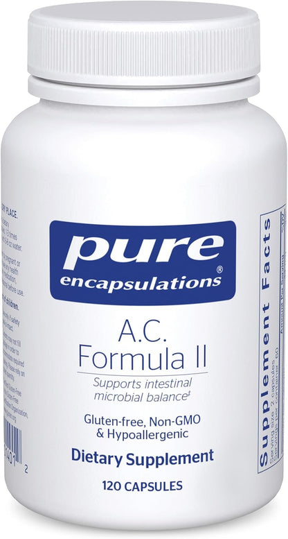 Pure Encapsulations A.C. Formula II - Hypoallergenic Dietary Supplement for Digestive Health (120 Capsules)