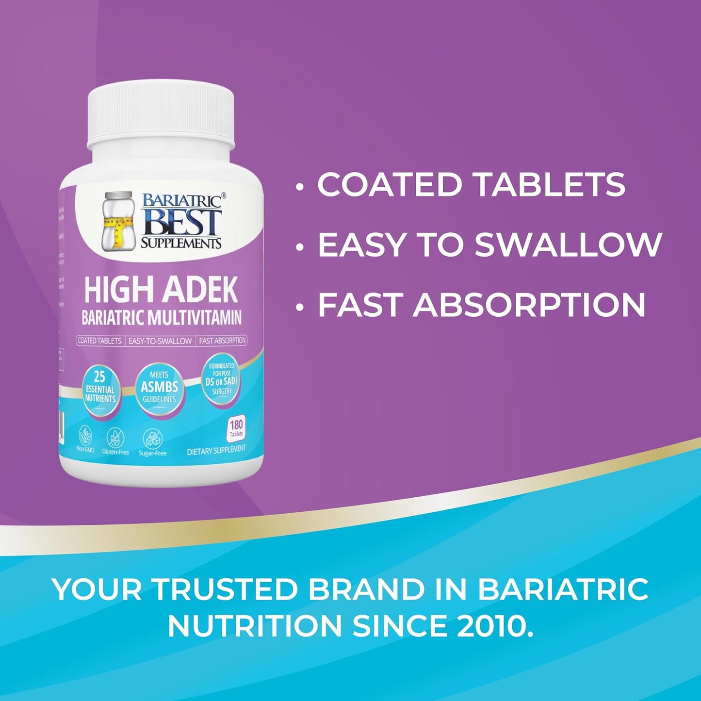 High ADEK Bariatric Multivitamin – DS, SADI & BPD/DS Surgery Support – 180 Tablets - görsel 7