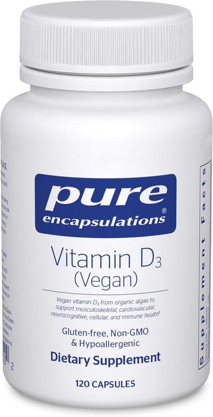 Pure Encapsulations Vitamin D3 Vegan – 120 Capsules