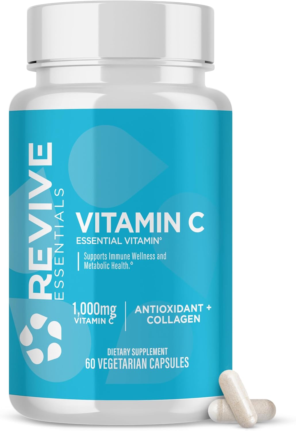 Revive MD Vitamin C 1000mg - High-Potency Ascorbic Acid Supplement for Immune Support & Antioxidant Health - Non-GMO, No Fillers (200 Vegetarian Capsules) - görsel 1