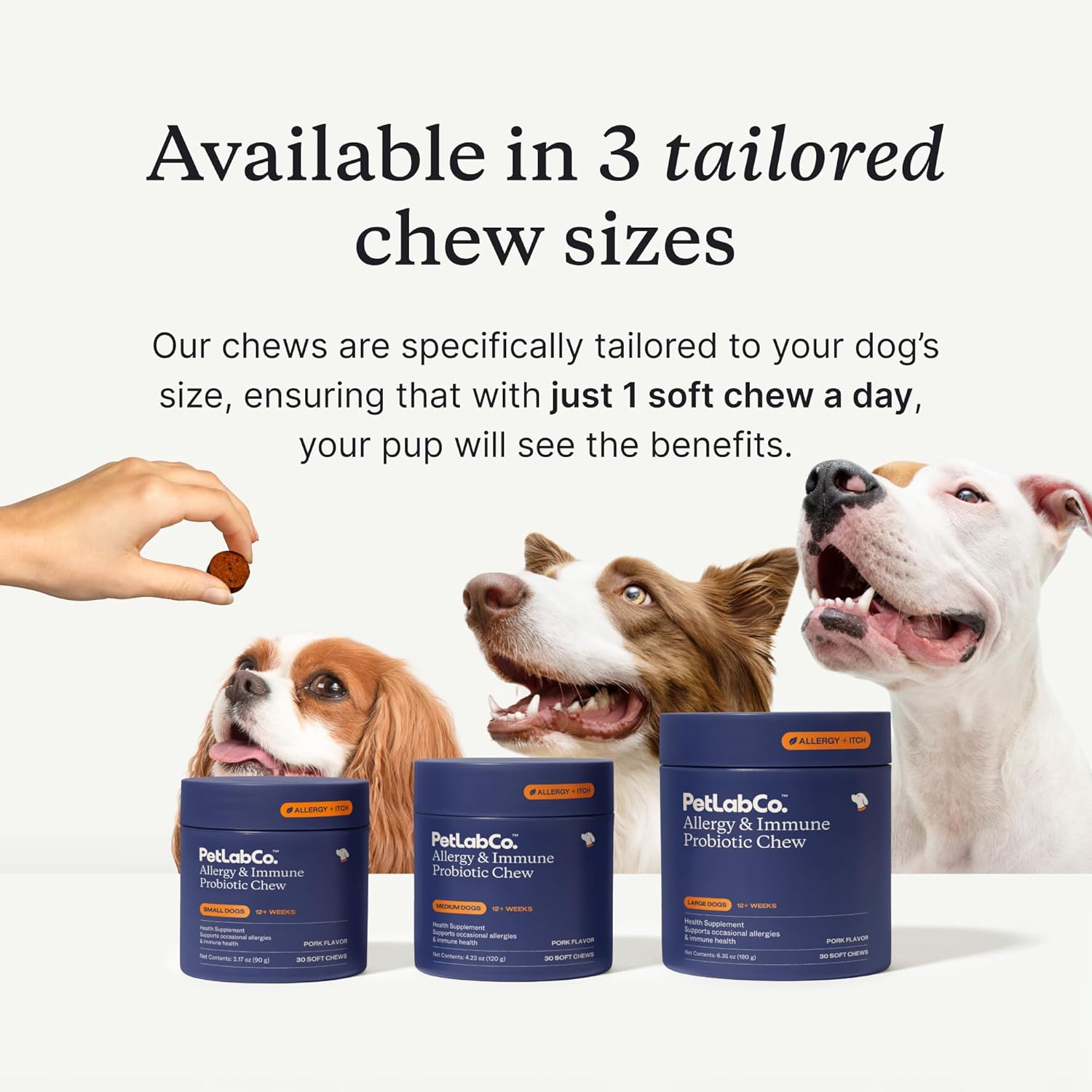 PetLab Co. Allergy & Immune Daily Probiotics for Dogs - Supports Healthy Yeast Balance, Seasonal Sensitivities, Itchiness & Digestive Health - 30 Chews - görsel 2