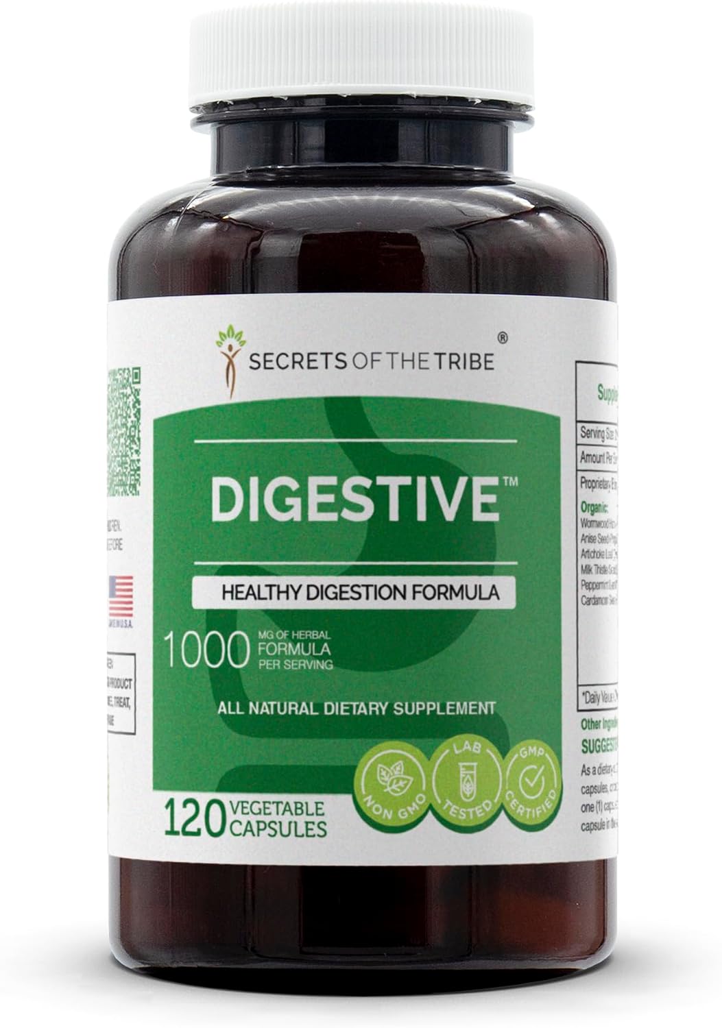 Secrets of the Tribe Digestive, Healthy Digestion Formula, Herbal Supplement Blend (60 Capsules) - görsel 5