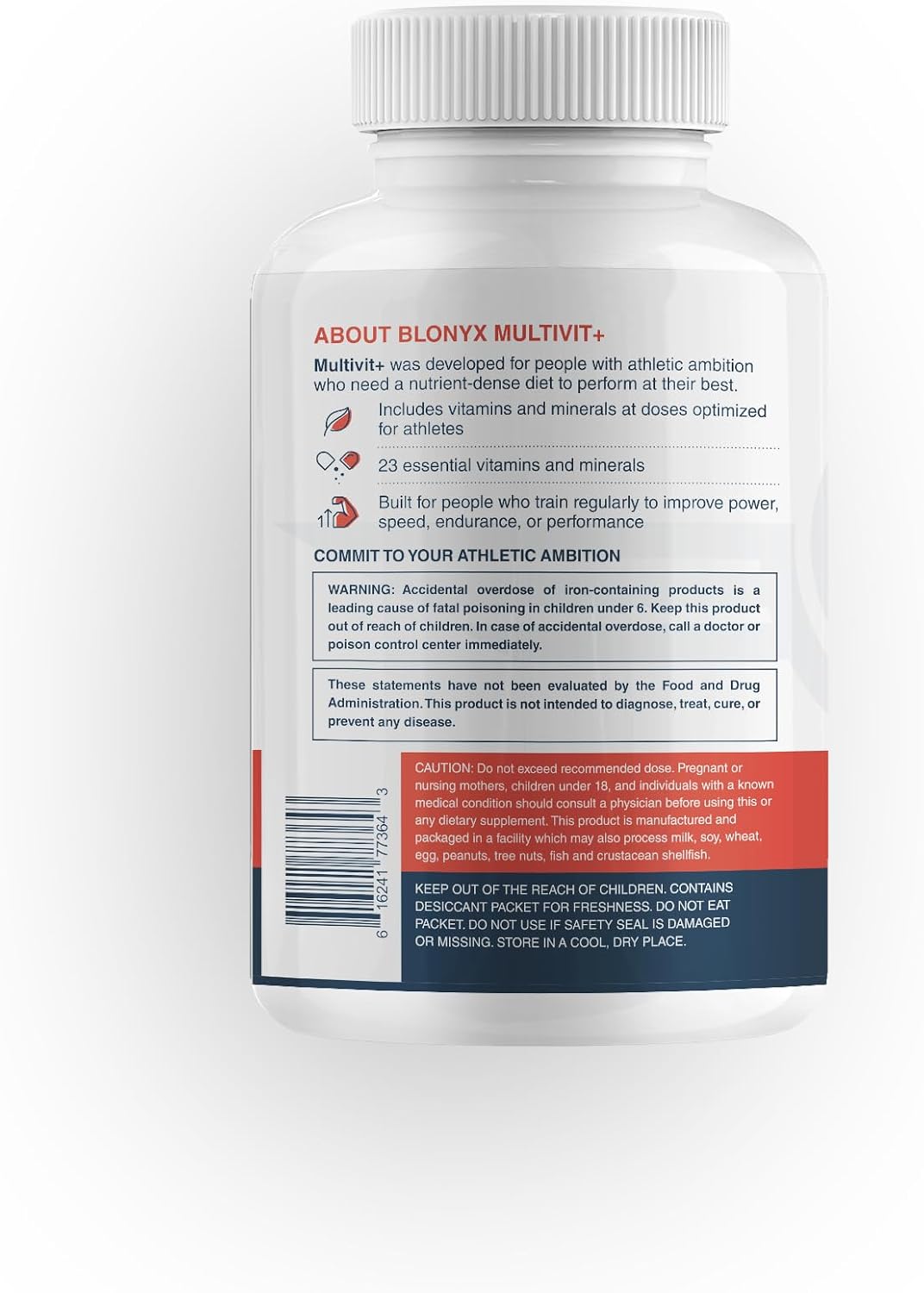 Multivit+ Athlete's Multivitamin – Whole Food-Sourced Nutrients, Supports Performance & Muscle Health, 90 Day Supply - görsel 2