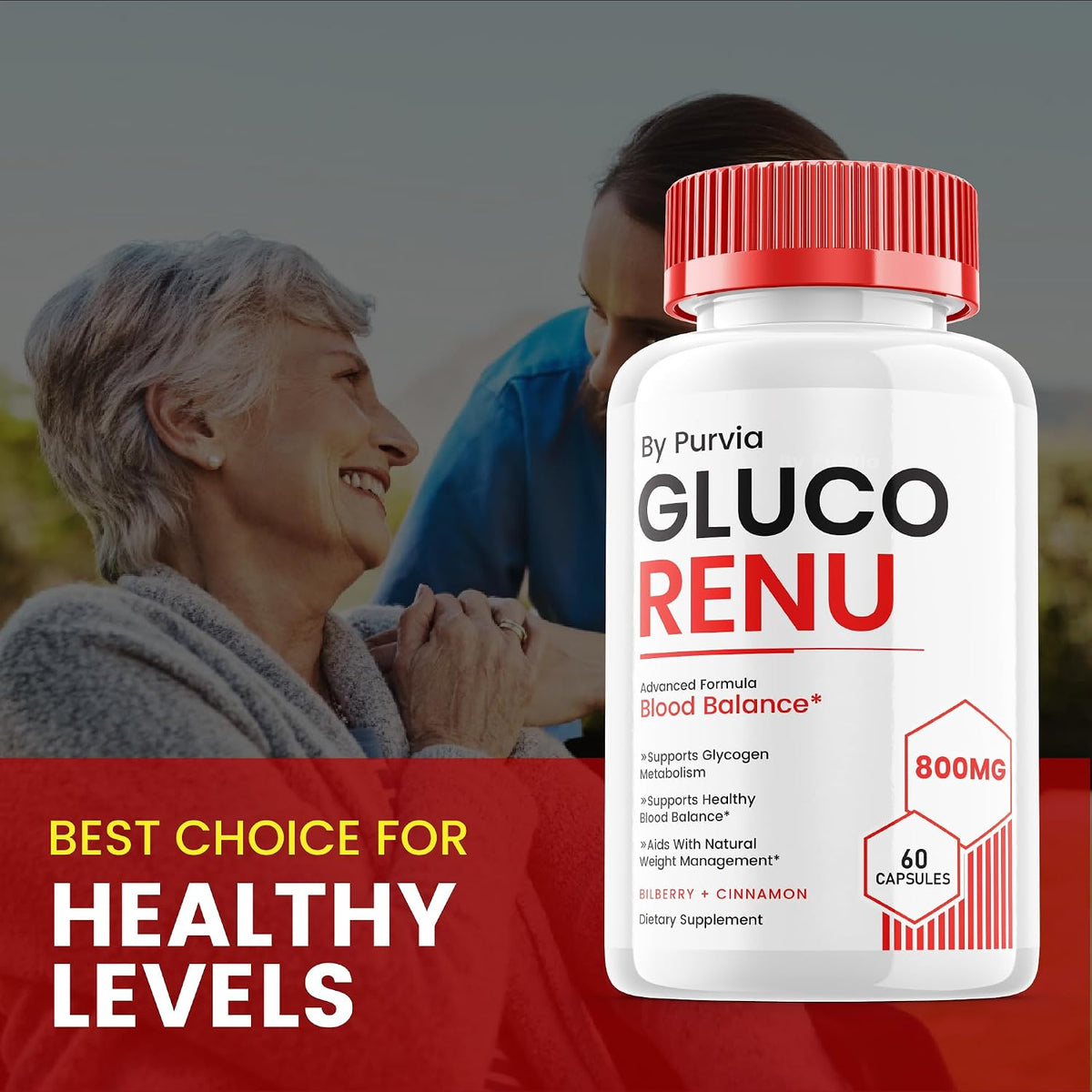 Gluco Renu - Advanced Formula Supplement, High Strength Capsules for Overall Wellbeing Support (60 Capsules) - görsel 6