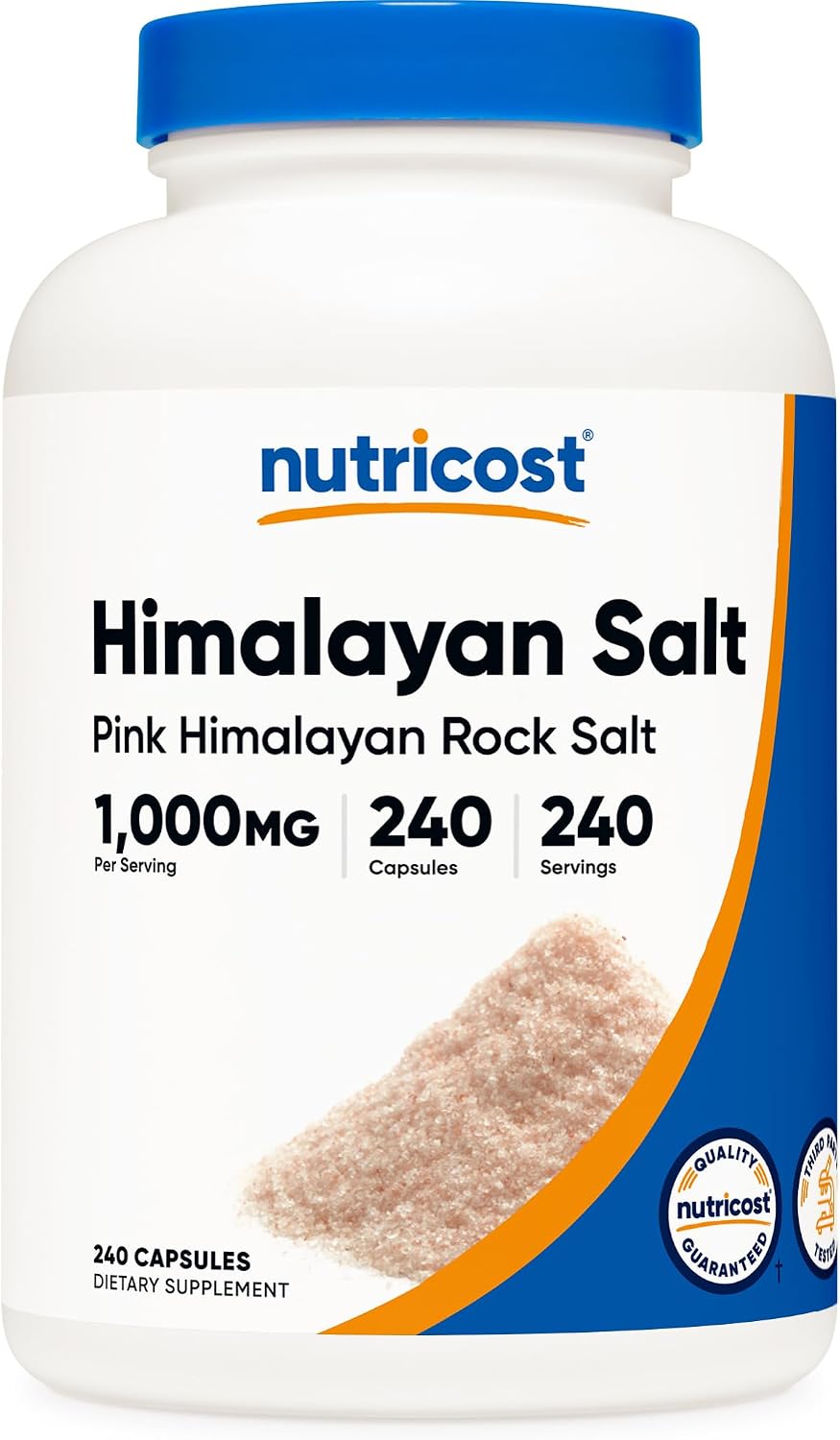 Nutricost Pink Himalayan Salt Capsules, 1000mg, 240 Capsules - görsel 1