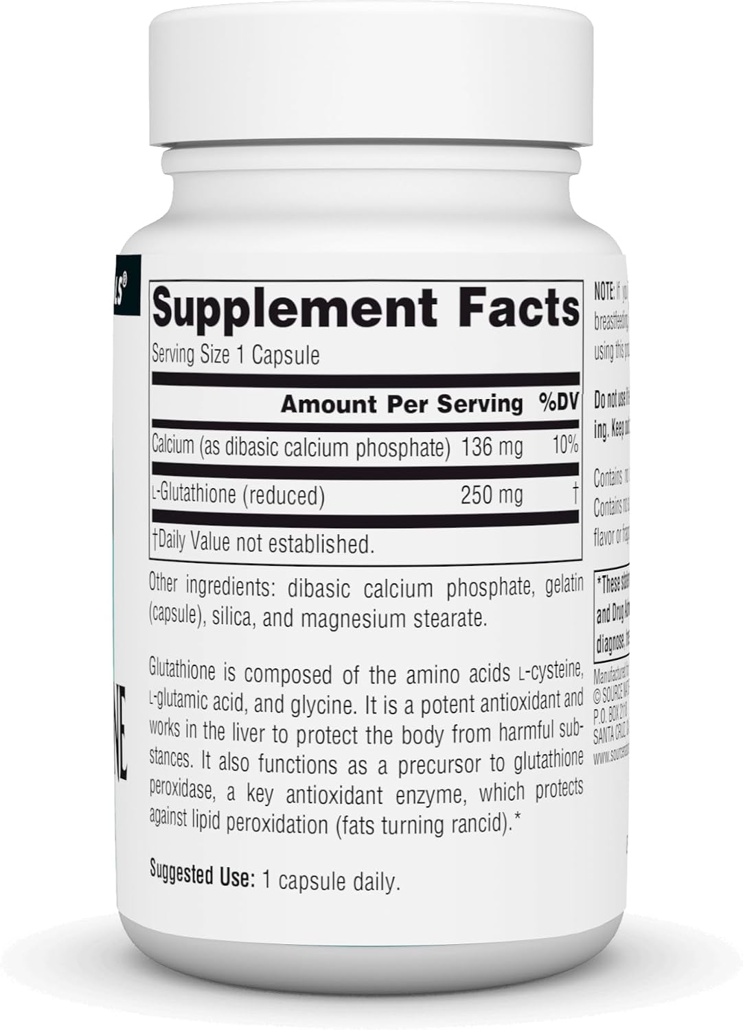 Source Naturals Glutathione 250mg - 30 Capsules - görsel 2