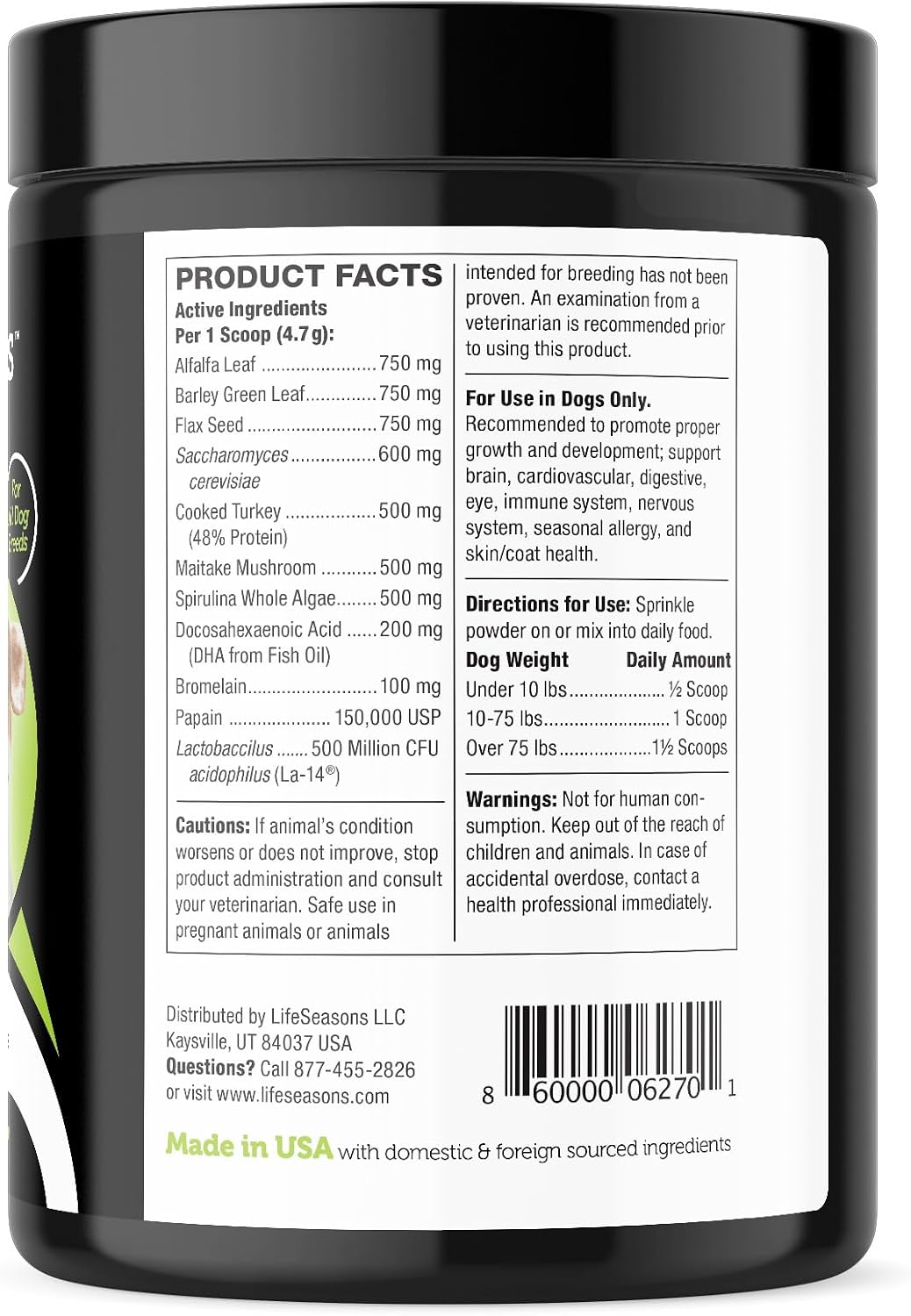 LifeStages Pet Nutrition Stage 1: Puppy Formula 0-3 Years – Powder Supplement for Weight Gain, Muscle and Joint Development, Healthy Skin and Coat - görsel 2