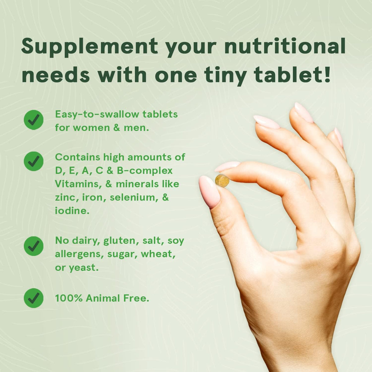DEVA Tiny Tablets Vegan Multivitamin for Women and Men – 2-Pack with Iron and B Vitamins (180 Tablets Total) - görsel 5