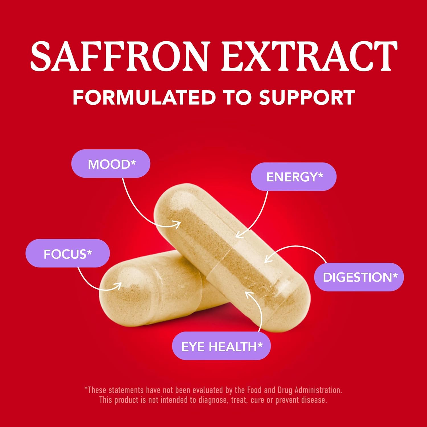 Saffron Supplements 88.5mg – Pure Saffron Extract Capsules for Mood, Focus, Eye Health & Energy Balance Support - görsel 2