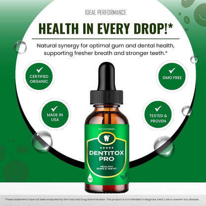 Dentitox Pro Drops - All-Natural Blend for Healthy Teeth and Gums (3 Pack)