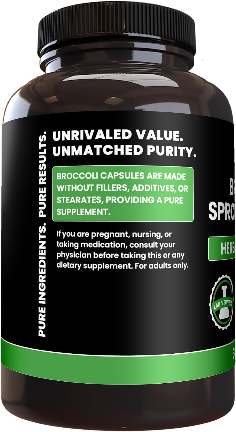 PURE ORIGINAL INGREDIENTS Broccoli Extract (365 Capsules) – No Fillers, Lab Verified - görsel 3