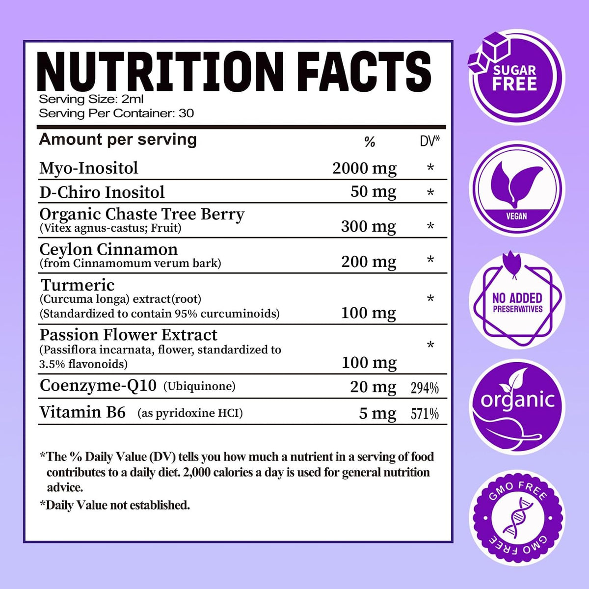 Myo-Inositol & D-Chiro Inositol Supplement for Women - 40:1 Ratio - Supports Hormone Balance & Ovarian Health - with Organic Chaste Tree Berry, Ceylon Cinnamon for Cycle Regulation, Mood & Nerve Function - görsel 2