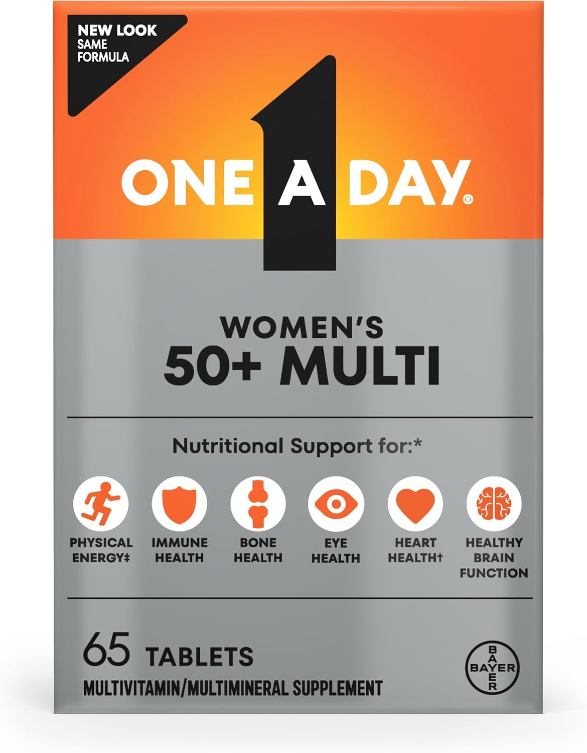 One A Day Women's 50+ Multivitamin Tablets, 65 Tablets - görsel 1