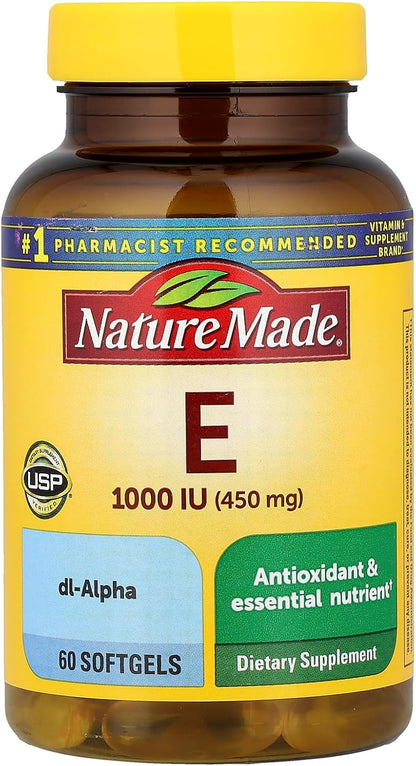 Nature Made Vitamin E 1000 IU (60 Softgels)