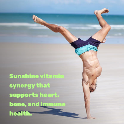 DEAL SUPPLEMENT Vitamin D3 5,000 IU + K2 MK7 100mcg Soft gel capsules | 2-in-1 Complex with Virgin Coconut Oil | Supports Heart, Bone, Teeth & Immune Health | Easy to Swallow