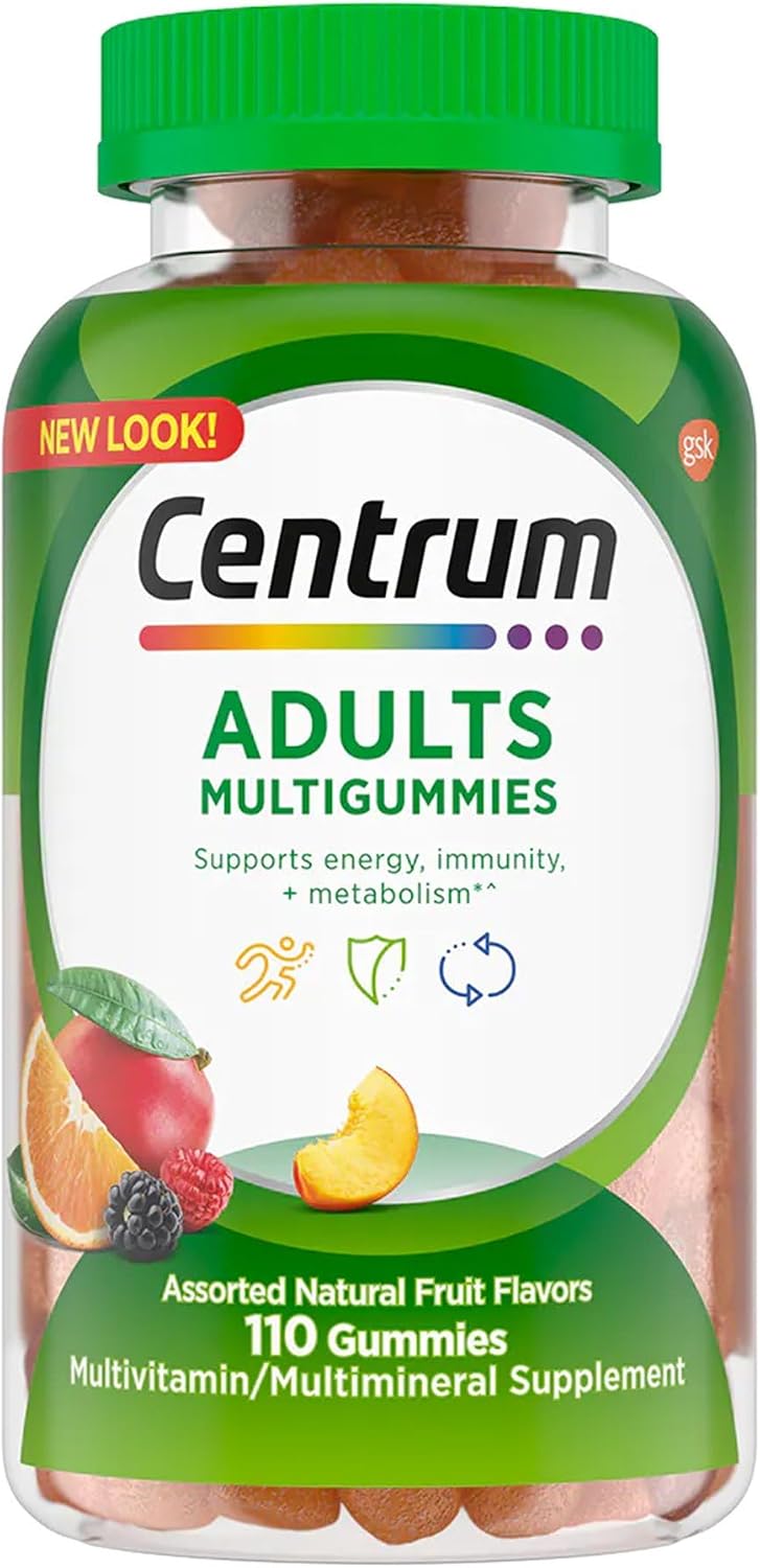 Centrum MultiGummies Gummy Multivitamin for Adults, Assorted Fruit Flavour - 110 Gummies - görsel 1