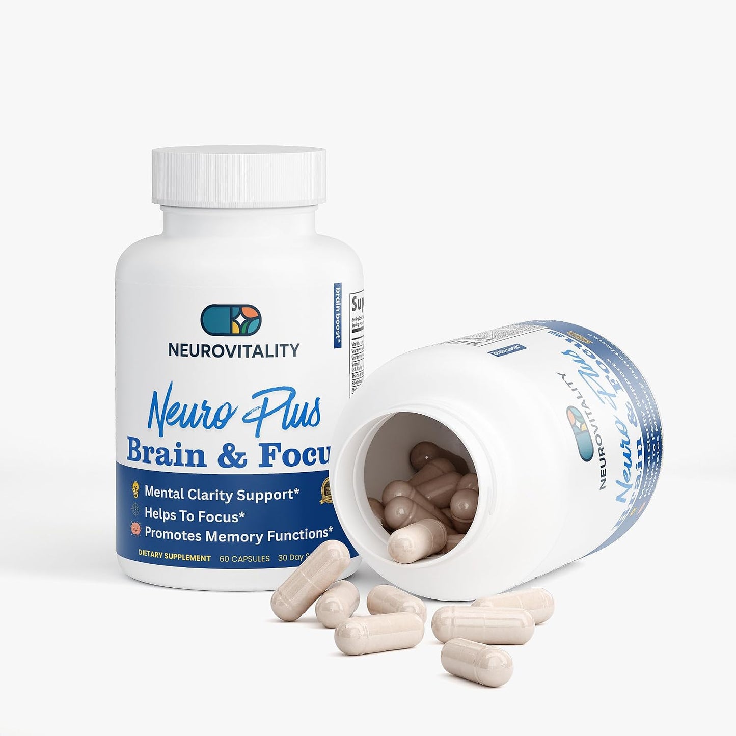 Neuro Plus Brain and Focus Formula – 40 Nootropic Blend for Memory, Focus & Cognitive Function (60 Capsules) - görsel 7