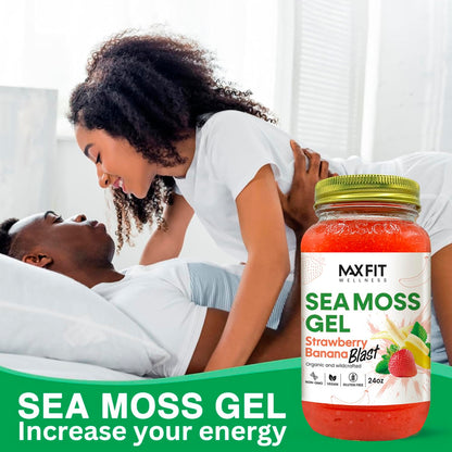 Sea Moss Gel Raw (24 Flavours) - 24oz Wildcrafted Gold Sea Moss from Saint Lucia | 92 Vitamins and Minerals | Non-GMO Vegan Superfood