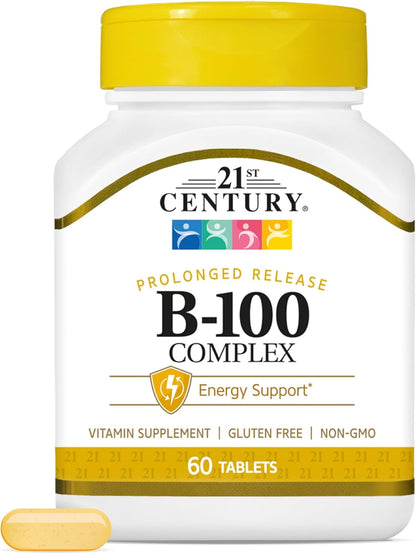 21st Century B-100 Complex Prolonged-Release Tablets, 60 Tablets