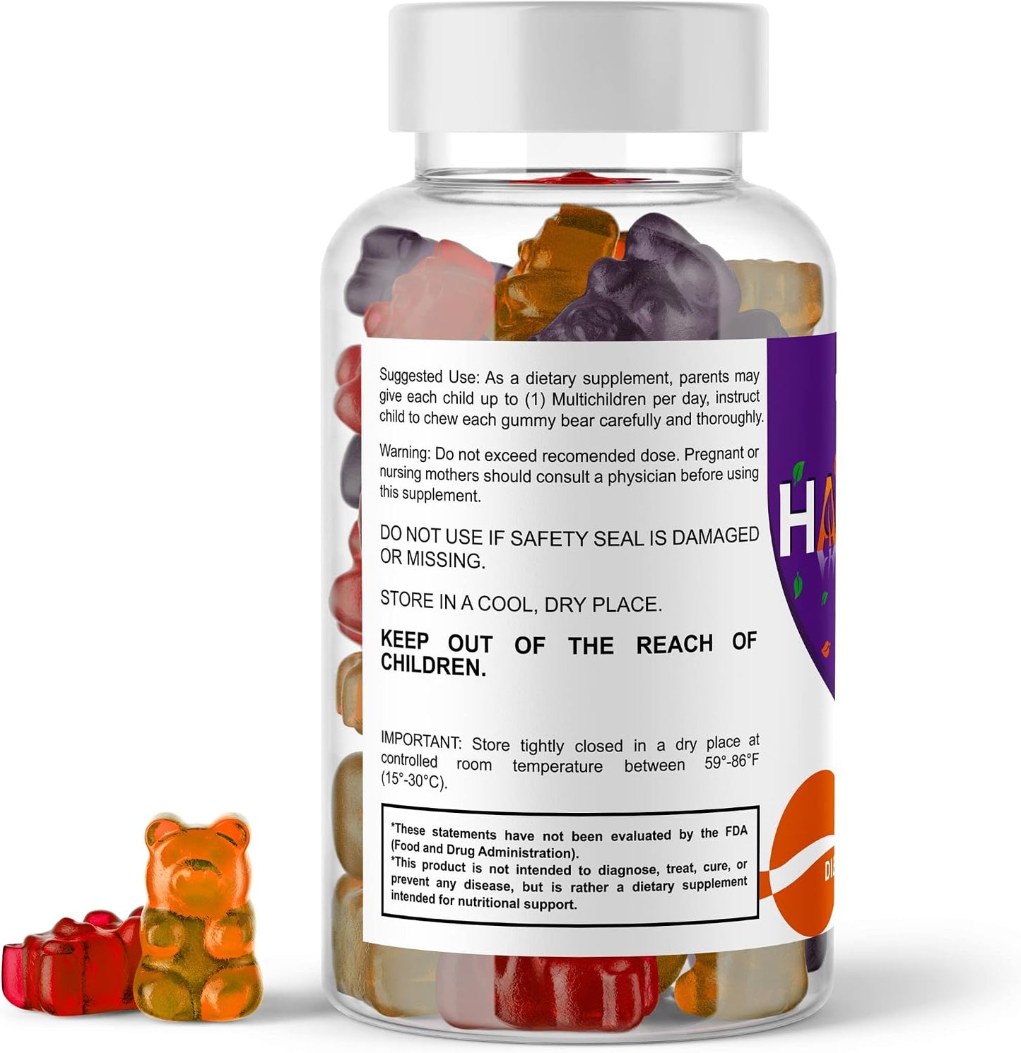 Hallusa Natural Kids Multivitamin Gummies – Immune Support, Energy & Growth for Children - görsel 9