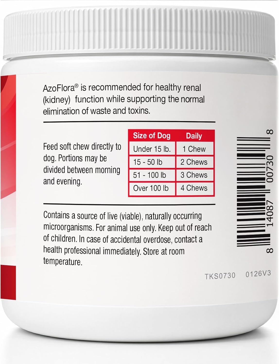 Azoflora Kidney Support Supplement for Dogs – Chicken Flavour Soft Chews (90 Count) - görsel 9