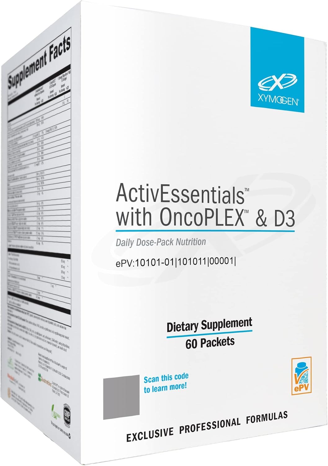 XYMOGEN ActivEssentials with OncoPLEX & D3 – Daily Multivitamin, Antioxidant & Omega-3 Nutrition Packets – 60 Packets - görsel 1