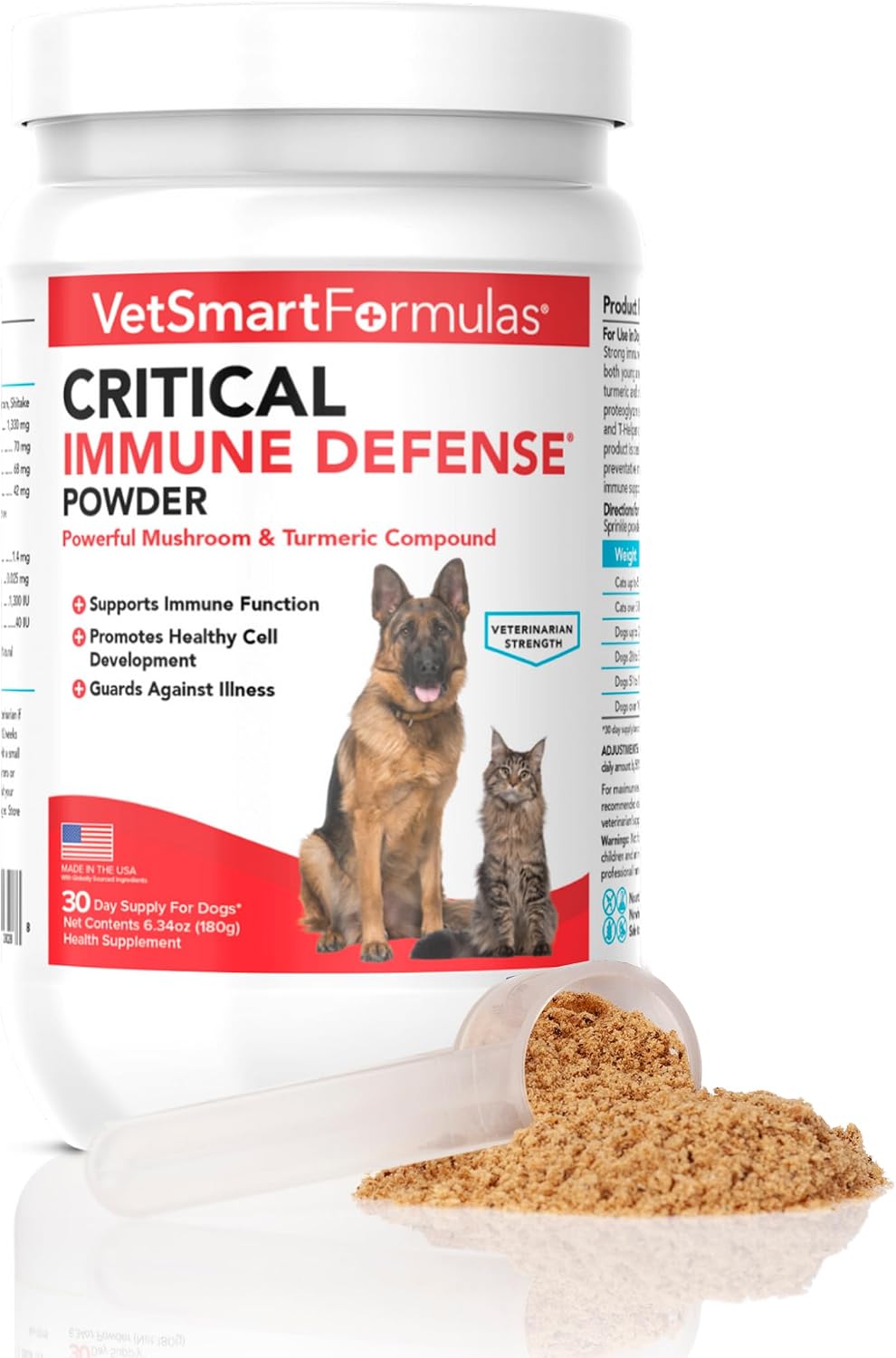 Critical Immune Defence for Dogs & Cats - Mushroom Supplement with Turkey Tail, Reishi, Shiitake, Maitake and White Turmeric - görsel 1