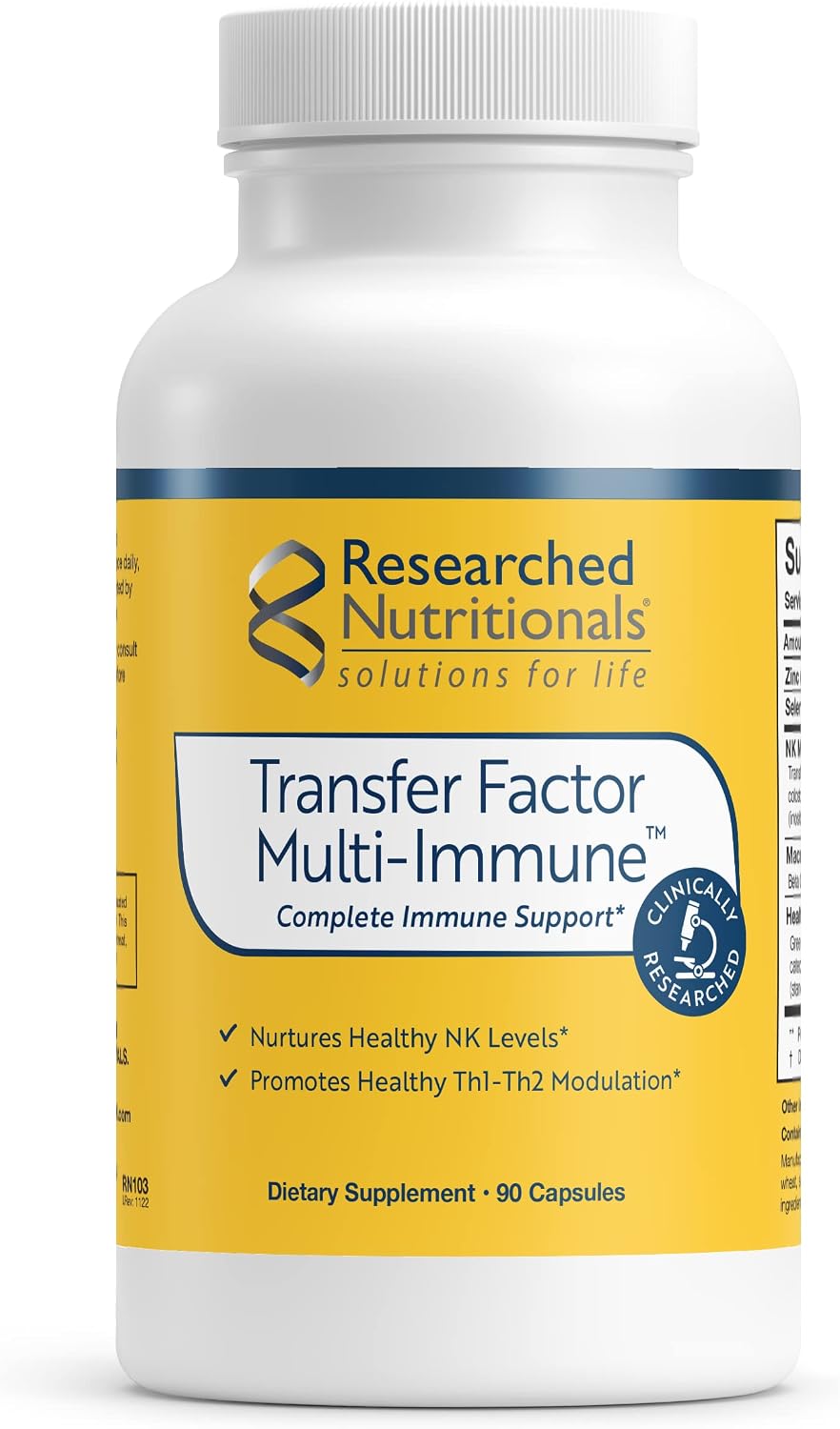 Transfer Factor Multi-Immune Support Supplement – Immune Support with Colostrum, Mushrooms, Green Tea, and IP-6, 90 Capsules - görsel 1