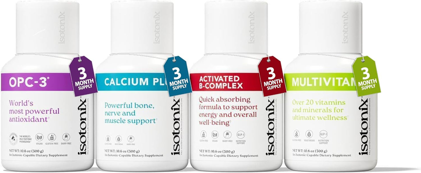 Isotonix Daily Essentials Kit with Iron – Multivitamin, Calcium, B-Complex, and OPC-3 (4-Piece Set, 90 Servings) - görsel 1