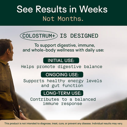Adapt Naturals Bio-Avail Colostrum+ with Lactoferrin & Beta-Glucan - Grass Fed Bovine Colostrum Powder, 2500mg, 30 Servings