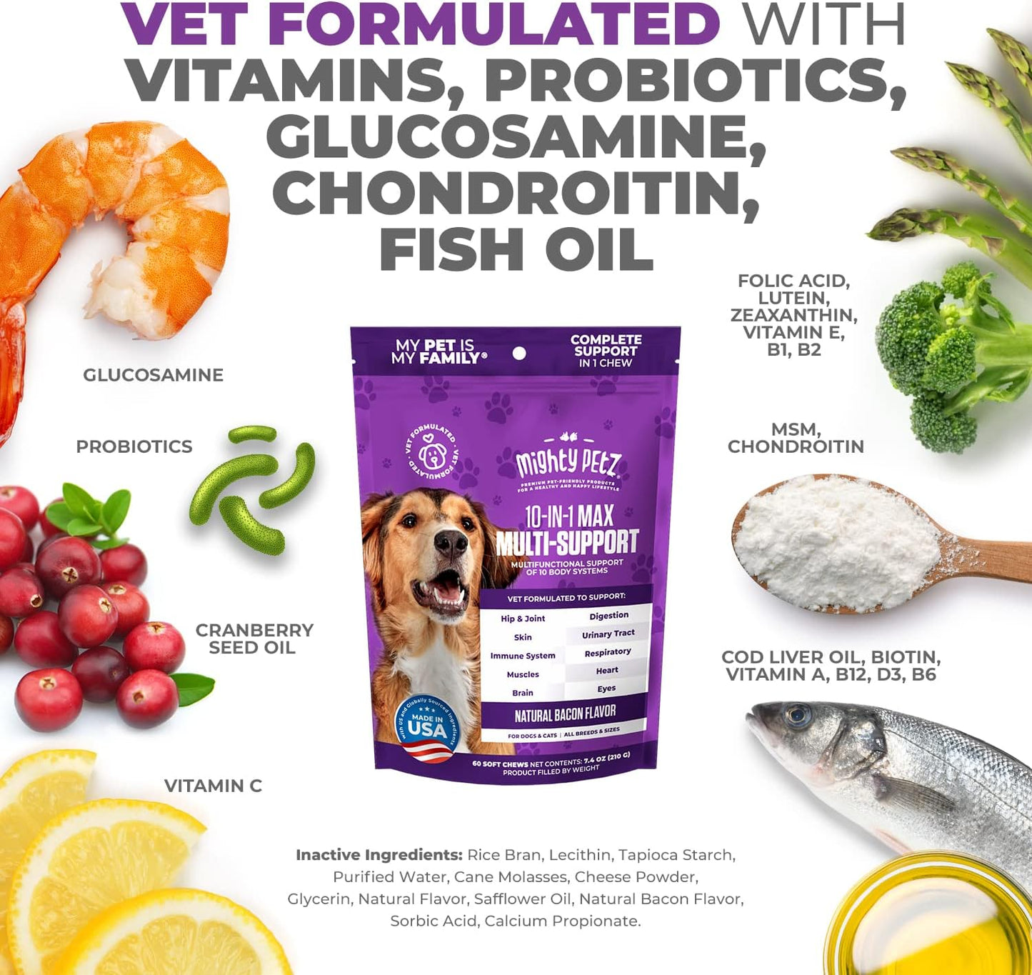 MAX Dog Multivitamin - Senior & Adult Dog Vitamins 10 in 1 Complete Support - görsel 3