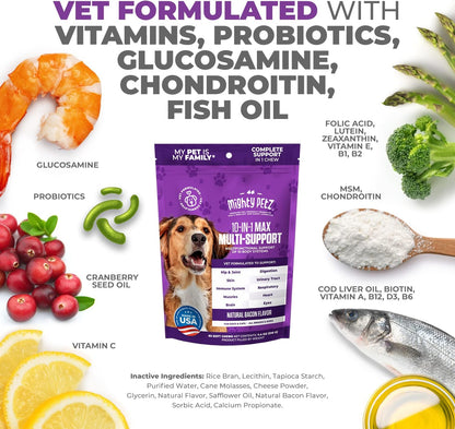 MAX Dog Multivitamin - Senior & Adult Dog Vitamins 10 in 1 Complete Support