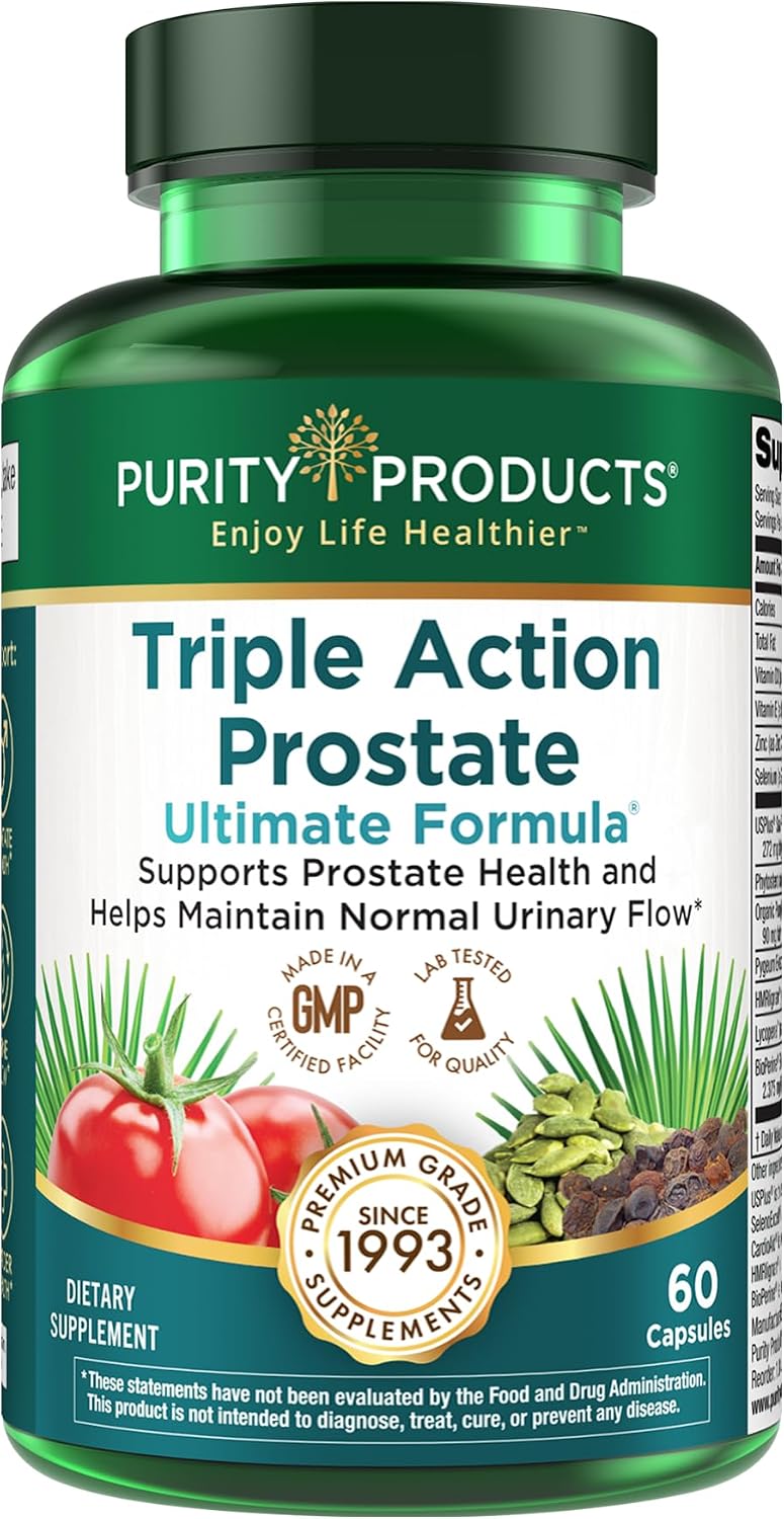 Triple Action Prostate Ultimate Formula – Men's Prostate Supplement, 60 Capsules - görsel 1