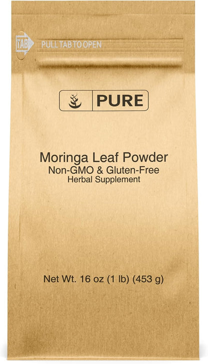 PURE ORIGINAL INGREDIENTS Moringa (8oz) Moringa Oleifera Leaf Extract, Natural Herbal Supplement
